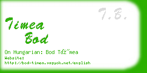 timea bod business card